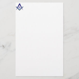 Papelaria Quadrado & compassos azuis modernos