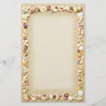 Quadro de conchas e areia de praia