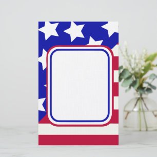 Papelaria quadro de fotografias de estrelas patrióticas e l