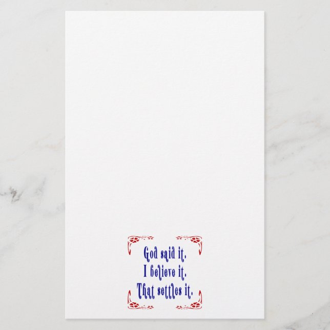 Papelaria Quatro Flores Vermelhas Deus Disse! (Frente)