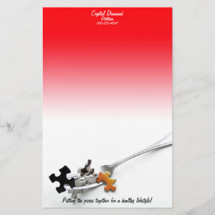 Papelaria Quebra-cabeça peças de madeira de Fork Vermelho