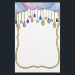Papelaria Rainbow Cloud Stars Perigosa Glitter Baby<br><div class="desc">Rainbow Cloud Stars Perigosa Dourada Glitter Stationery - Verifique meu compro por toda a coleção que apresenta este design!</div>