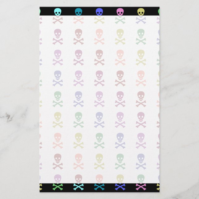 Papelaria Rainbow Skulls (Frente)