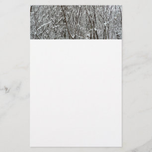 Papelaria Ramificações cobertas por neve inverno