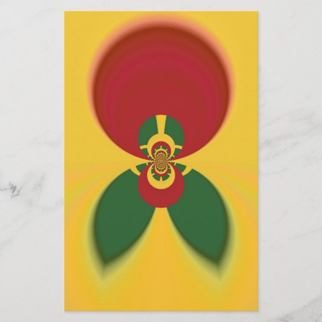 Papelaria Rasta Colors Abstrato Art Impressão (Frente)