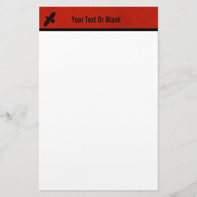 Papelaria Raven Em Vermelho (Frente)