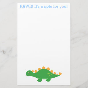Papelaria Rawr, Stegosaurus Dinossauro Verde Fofo
