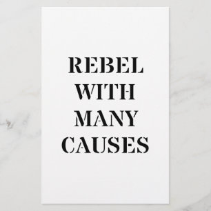 Papelaria Rebel Com Muitas Causas