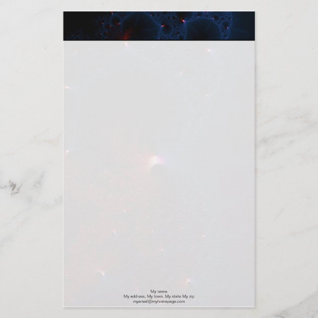 Papelaria Red Blue Cels Art Fractal (Frente)