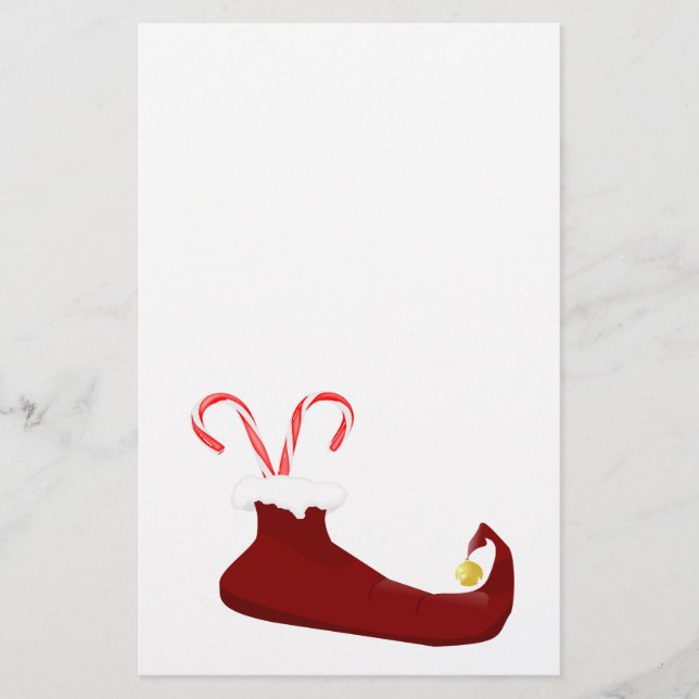 Papelaria Red Elf Slipper com Papel Scrapbook de Canas Doces (Frente)