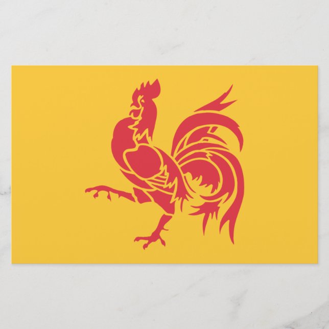 Papelaria Red Rooster (Bandeira da Valônia) (Frente)