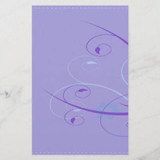Papelaria redemoinho floral roxo