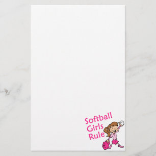 Papelaria Regra das meninas do softball