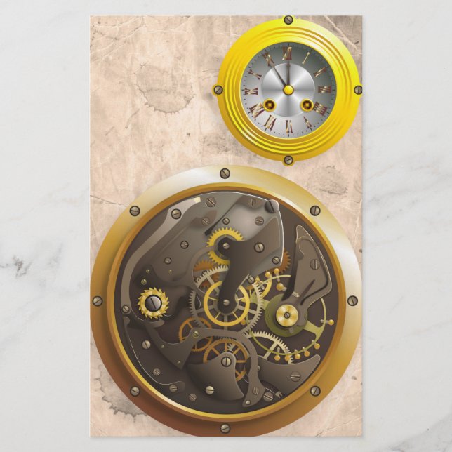 Papelaria Relógio Steampunk (Frente)