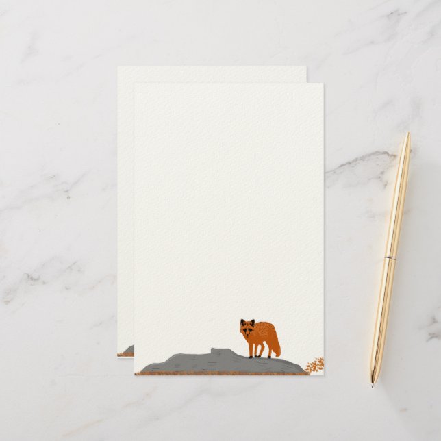Papelaria 🦊 Renard sur le Rocher (Frente/Verso In Situ)