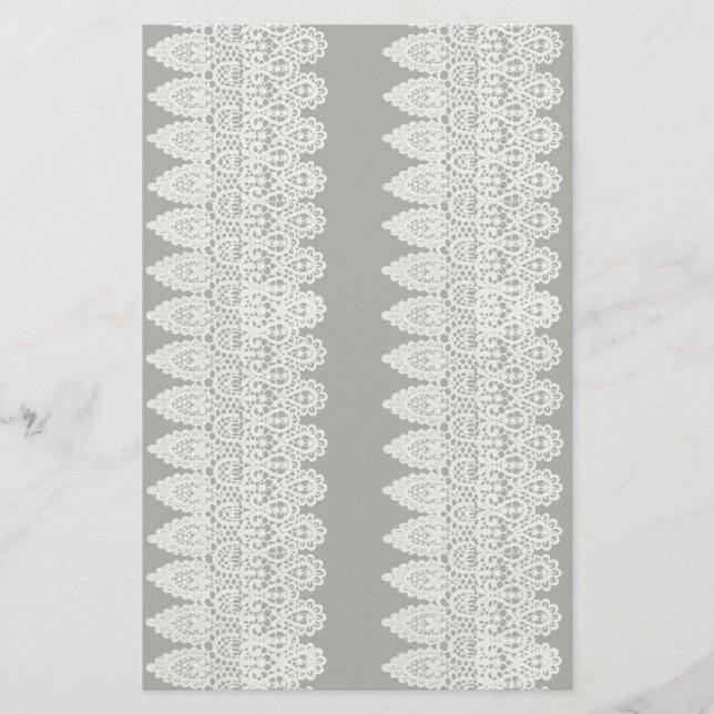 Papelaria rendas brancas forma uma delicada fronteira contra (Frente)