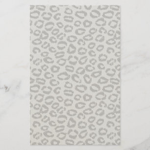 Papelaria rendas de rede pretas com padrão-leopardo em branc