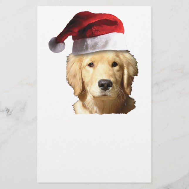 Papelaria Retriever Ouro de Natal (Frente)