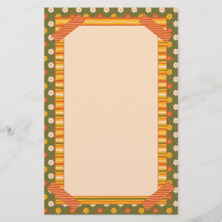 Papelaria Retro Spring Hand Drawn Faux Washi Floral Vertical