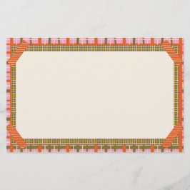 Papelaria Retro Spring Hand Drawn Faux Washi Grid and Plaid