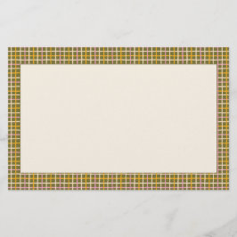Papelaria Retro Spring Hand Drawn Multicolor Grid Border