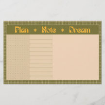 Retro Spring Mão Desenhada Plano e Sonho Verde Gri