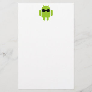 Papelaria Robô de Androide Verde de Folha Formal