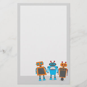 Papelaria Robôs pequenos bonitos