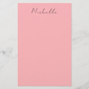 Papelaria Rosa Claro Profissional Único Clássico Caligrafia