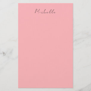Papelaria Rosa Claro Profissional Único Clássico Caligrafia