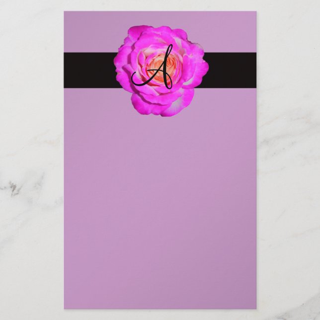 Papelaria rosa cor-de-rosa quente (Frente)