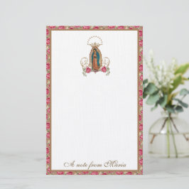Papelaria Rosa da Virgem Católica Mary Guadalupe