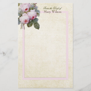 Papelaria Rosa de Redoute Bourbon personalizado