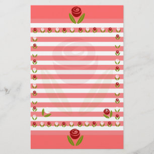 Papelaria Rosa de um rosa