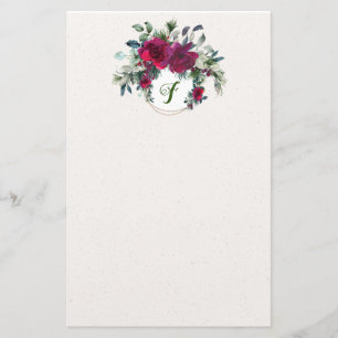 Papelaria Rosa e Holly Elegant Holiday Stationery