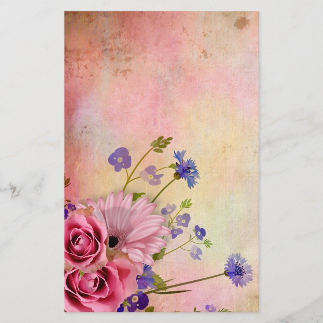 Papelaria Rosa e Wildflower (Frente)