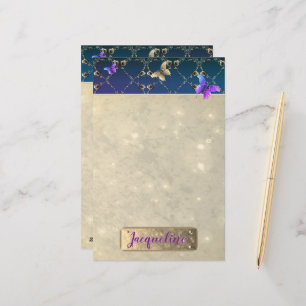 Papelaria Rosa Purple Butterflies sem nome