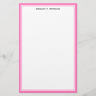 Papelaria Rosa quente personalizado branco do quadro da