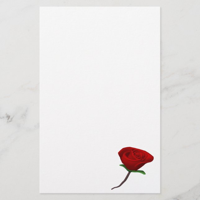 Papelaria Rosa vermelha (Frente)