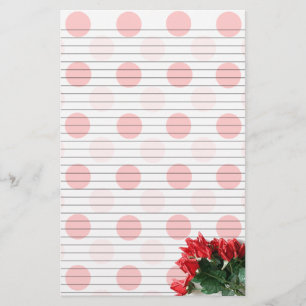 Papelaria Rosa vermelha Buquê Stationery - pequenas linhas o