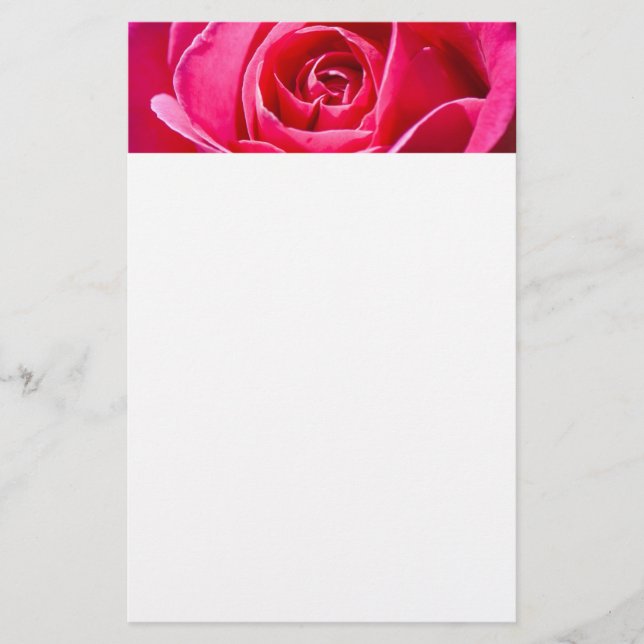 Papelaria Rosa vermelha crescendo em um jardim (Frente)