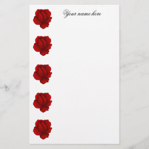 Papelaria Rosa vermelha gótico romântica