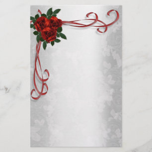 Papelaria Rosa vermelha Stationery