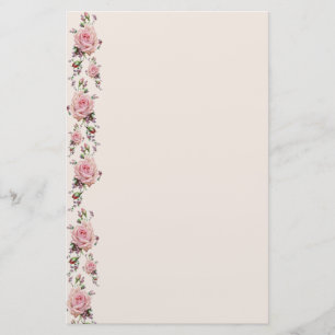 Papelaria Rosas cor-de-rosa brandamente românticos lindos d