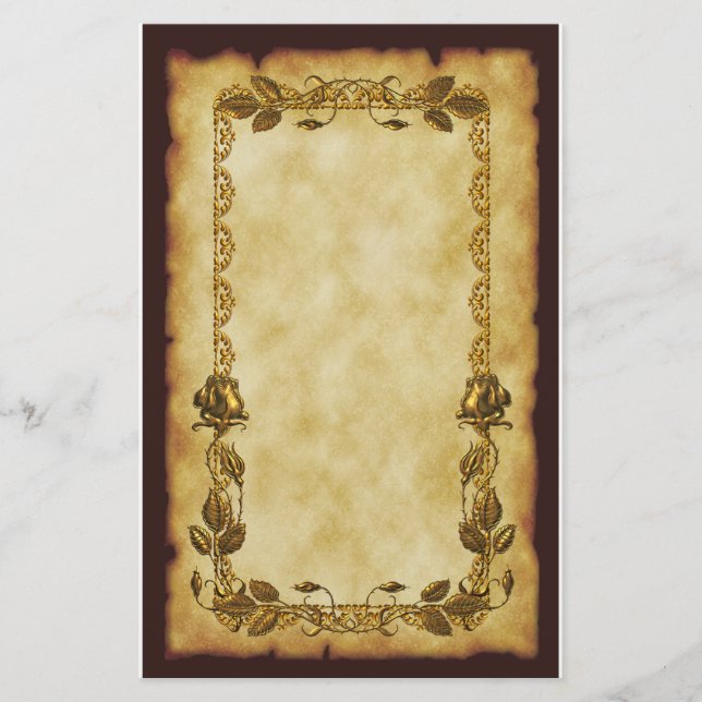 Papelaria Rosas de Nouveau da arte (Frente)