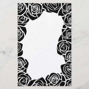 Papelaria Rosas pretos Girly Vintage