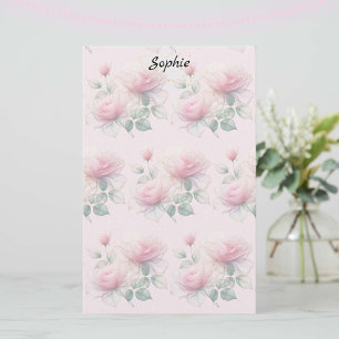 Papelaria Rosas Rosa-Rosa-Chiffon Doce