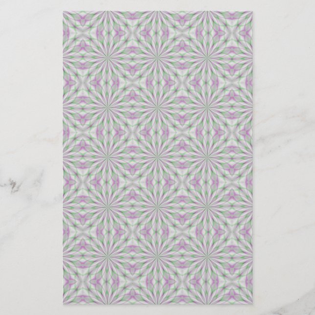 Papelaria Rosetas de Natal rosa e verde (Frente)