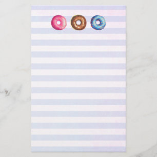 Papelaria Rosquinhas De Chocolate Rosa E Azul
