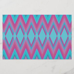 Papelaria Roxo e Aqua Tribal
